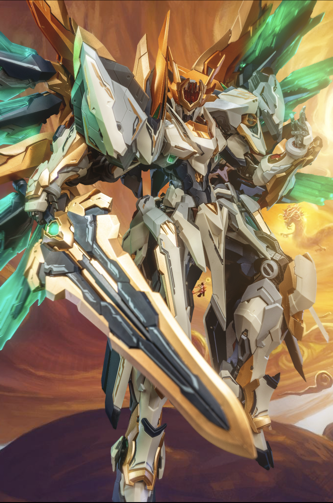 GS Toys Emp-01 Yuanling Emperor God Machine Yinglong & MC-01 Beast God Machine 1/100 Metal Frame Model Kit